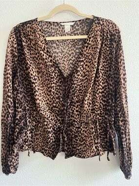 H&M Cheetah Top size 14